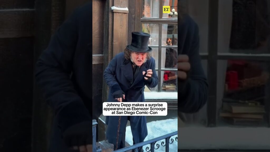 Johnny Depp Makes a Surprise Appearance as Ebenezer Scrooge at San Diego Comic Con