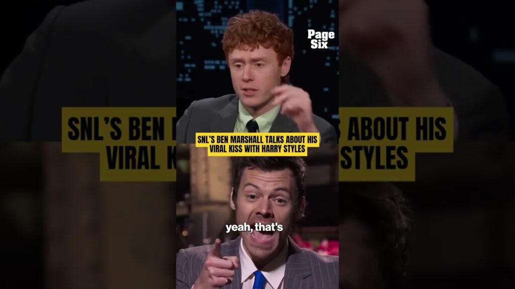 SNL's Ben Marshall talks about when he kissed Harry Styles during his "SNL" monologue 😂 #shorts