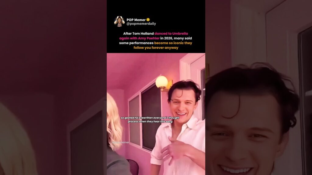 tom holland dancing to umbrella again in 2026 has fans losing it 😭☔ #tomholland