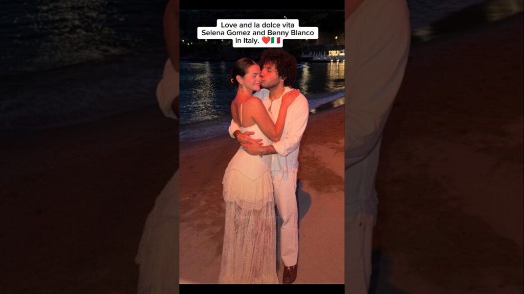 Selena Gomez and Benny Blanco looking loved-up in Italy. 🇮🇹💕 #selenagomez #bennyblanco #shorts #fyp