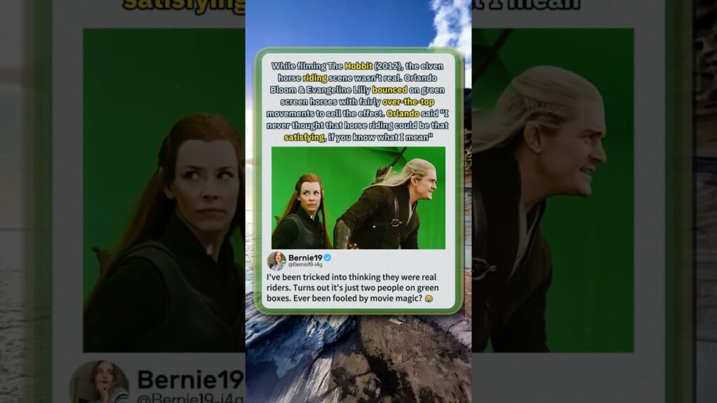 The Hobbit's Horse Riding Scene Wasn't Real – Just Green Screen 🐴 #BehindTheScenes #MovieMagic