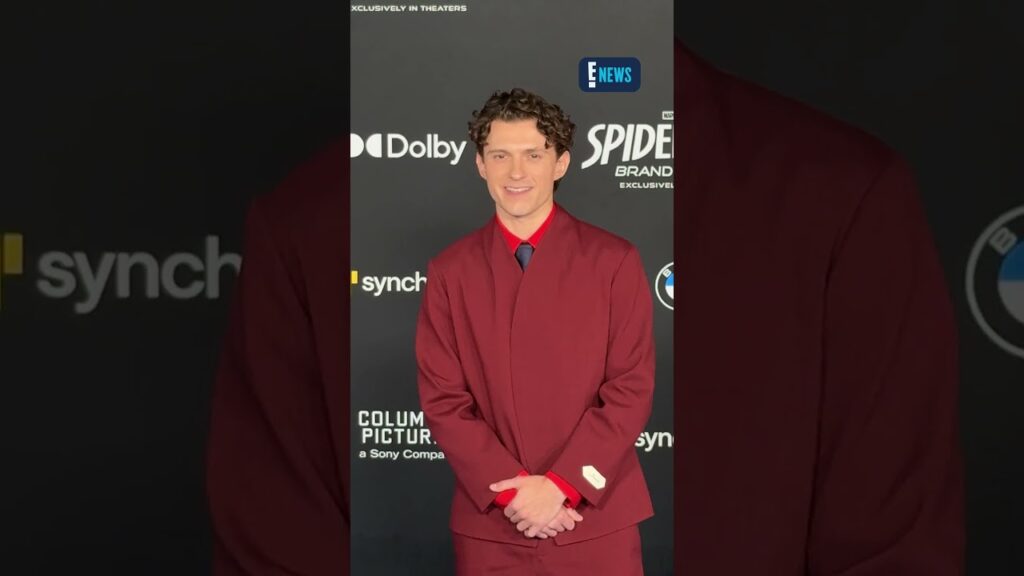 This look? Amazing. Tom Holland arrives at the "Spider-Man: Brand New Day" premiere in Los Angeles.