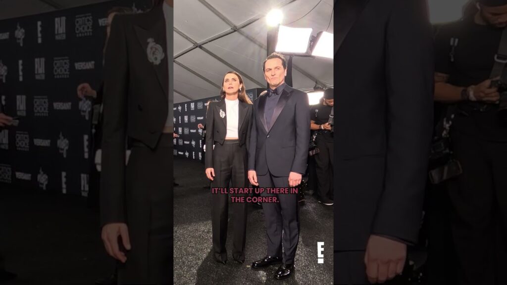 Keri Russell and Matthew Rhys suited up for the 2026 #CriticsChoice #Glambot. 🤩