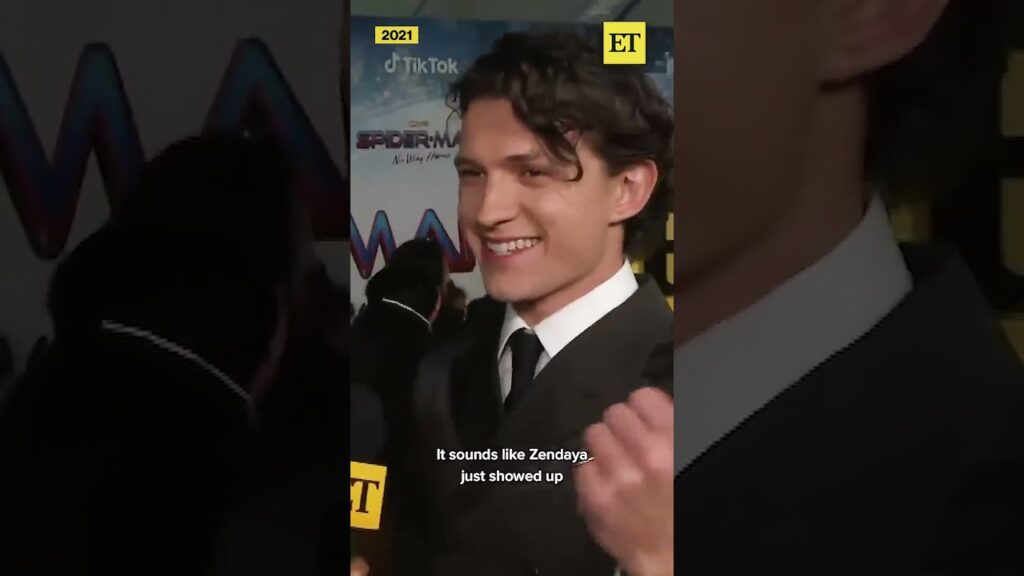 Tom Holland Gets Distracted by Zendaya at 2021 'Spider-Man: No Way Home' Premiere #spiderman