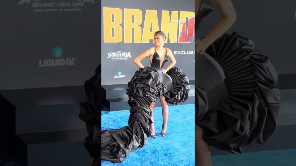 Zendaya Turns Heads In Black Gown For Spider-Man Premiere