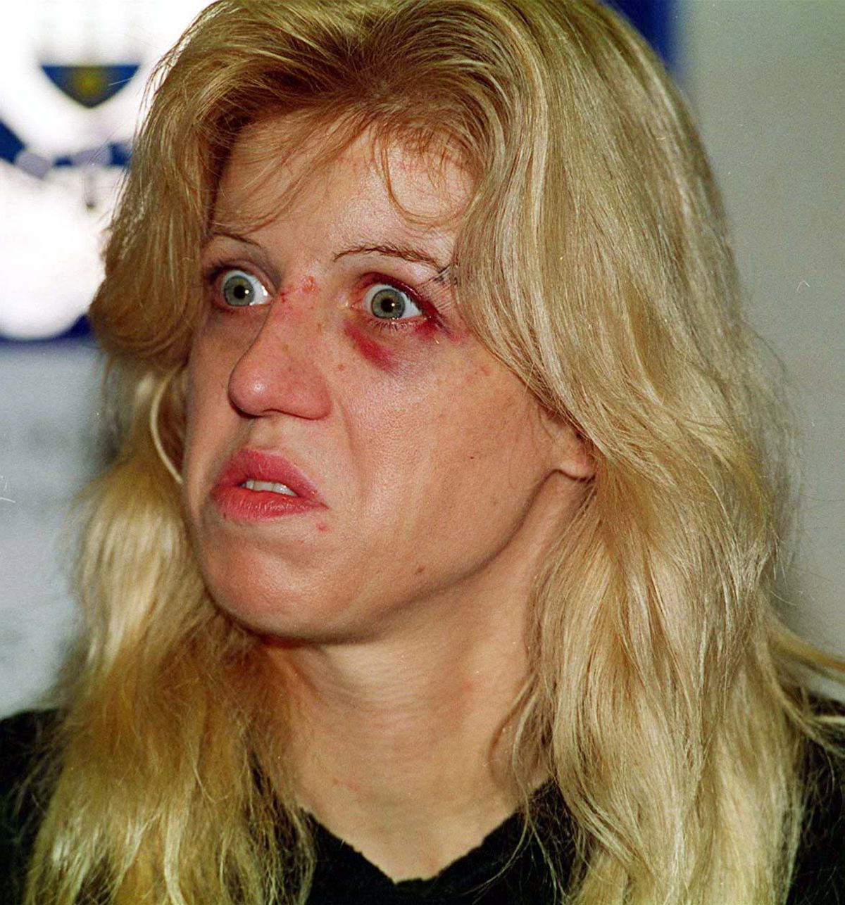 Andrews at the press conference the day after the murder