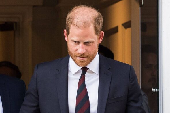 Prince Harry leaves Chatham House in London