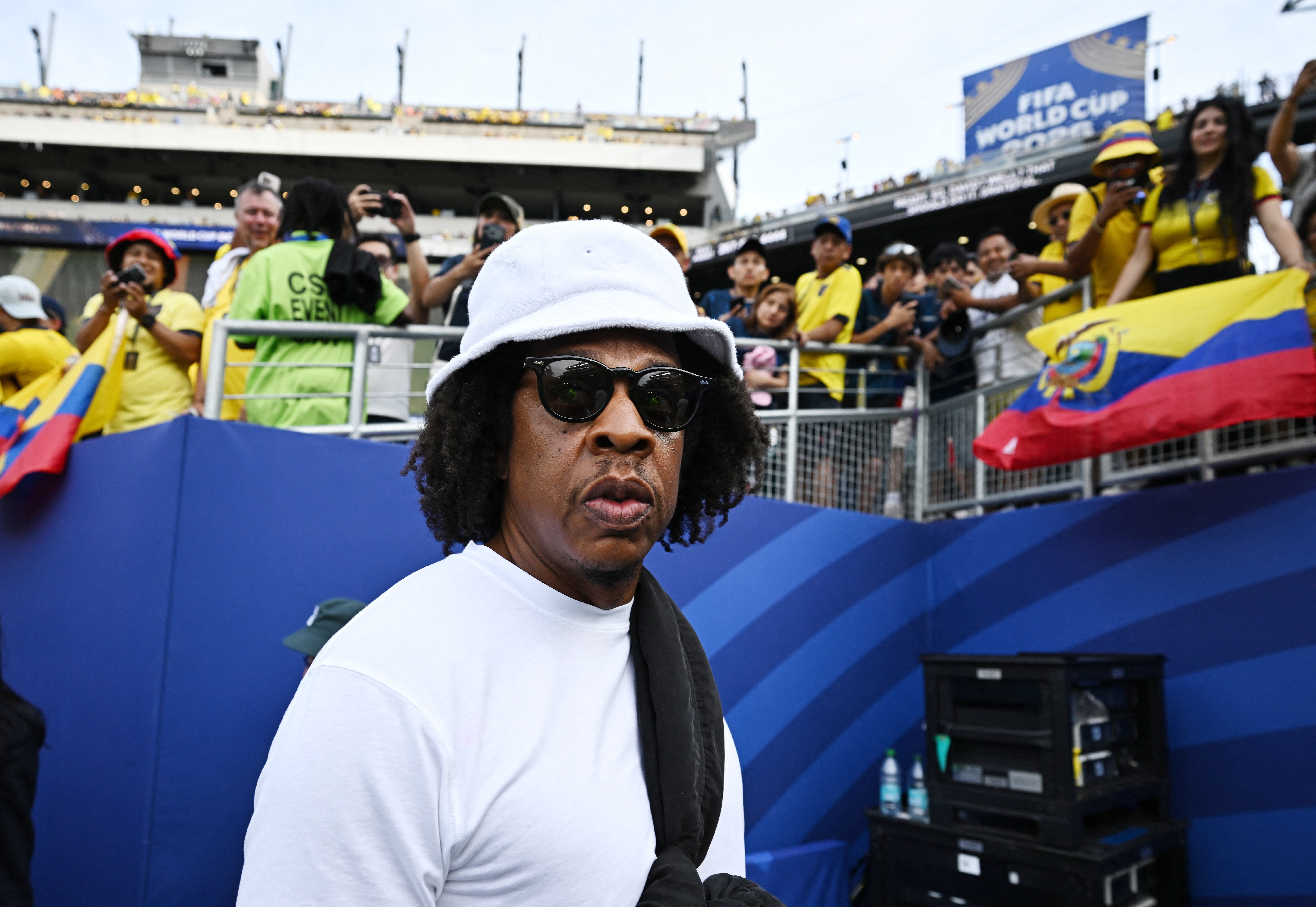 Jay-Z's show Sunday at Yankee Stadium was delayed by more than three hours