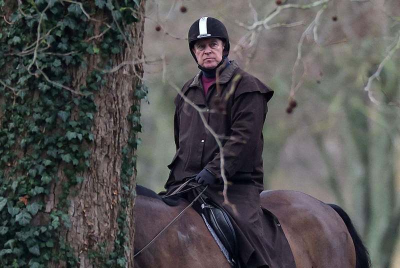 Andrew Mountbatten-Windsor on a horse | Source: REUTERS