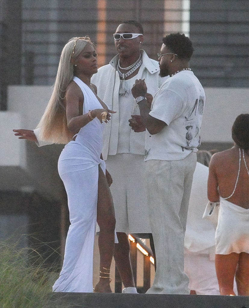 Celebrity Sightings In The Hamptons - July 01, 2026 bridgehampton, new york july 1 teyana taylor at michael rubins all white party on july 1, 2026 in bridgehampton, new york photo by adrian edwardsgc images