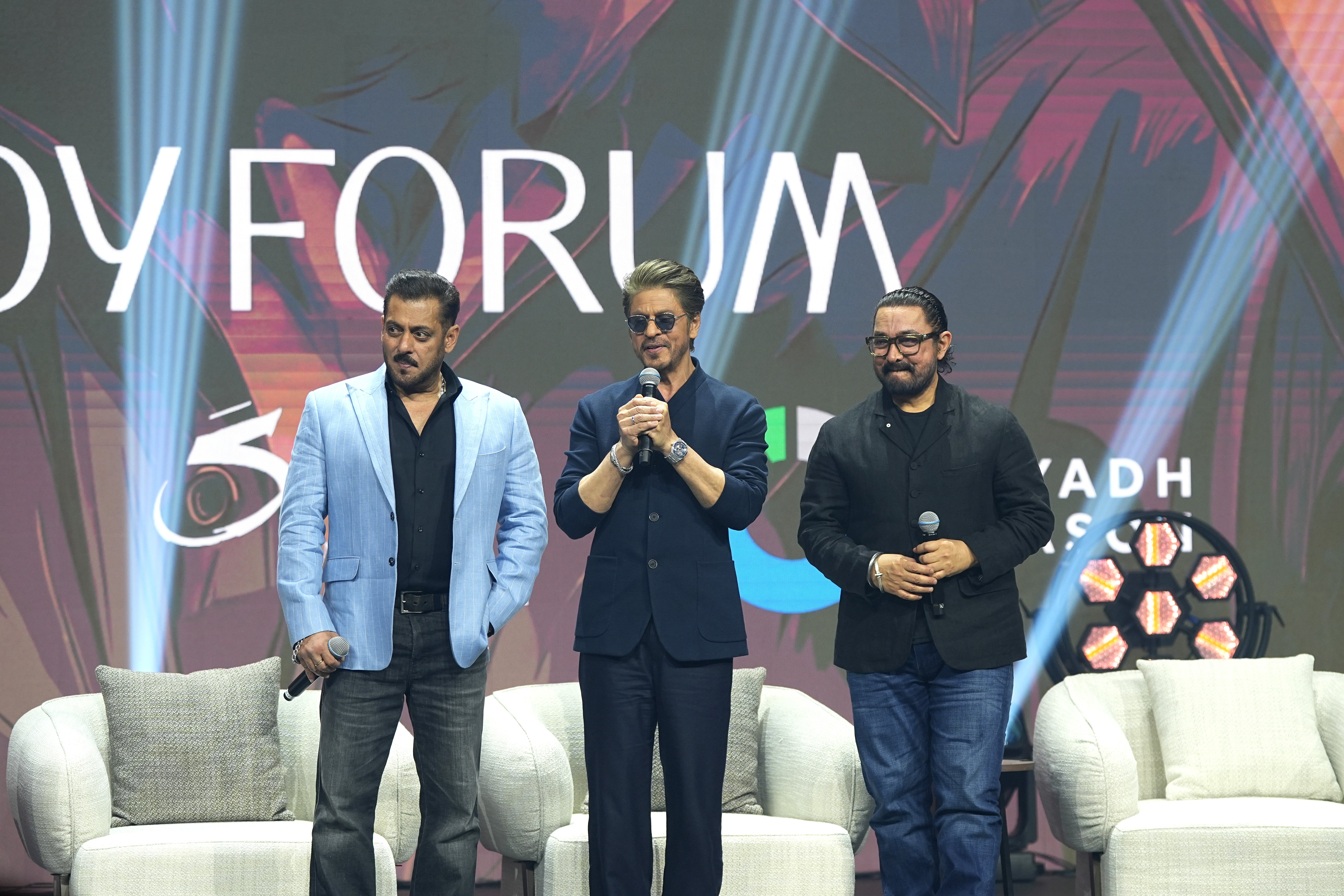 Aamir Khan (right) is often referred to as one of Hindi cinema’s ‘three Khans,’ alongside Shah Rukh Khan (centre) and Salman Khan (left)