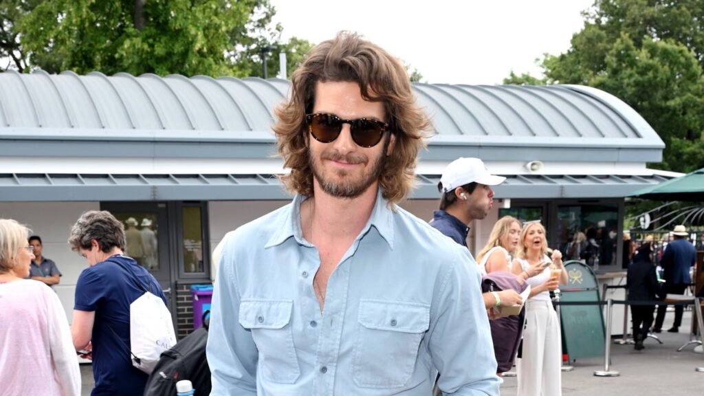 Andrew Garfield and His Majestic Mane Served at Wimbledon Andrew Garfield and His Majestic Mane Served at Wimbledon