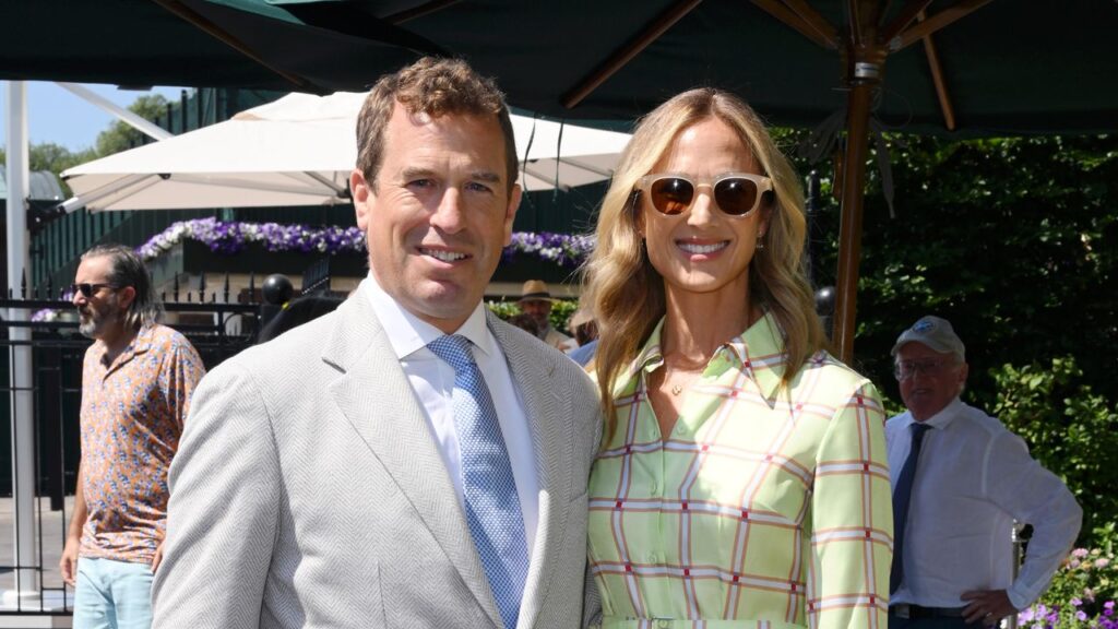 Harriet Sperling is dressed to perfection as she joins Peter Phillips for their Wimbledon as a married couple Harriet Sperling is dressed to perfection as she joins Peter Phillips for their Wimbledon as a married couple