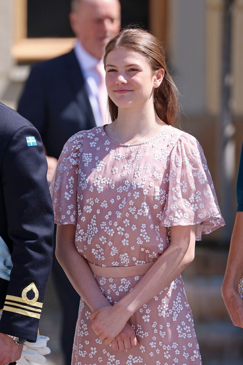 Princess Estelle joined her family at Solliden Palace after returning from her month-long educational stay in the United States.