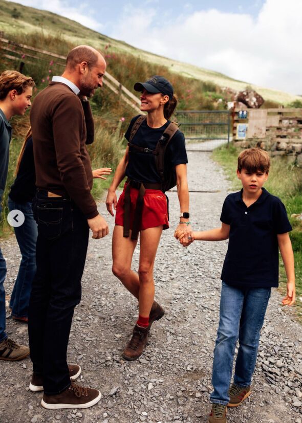 The Princess of Wales is led away by Prince Louis