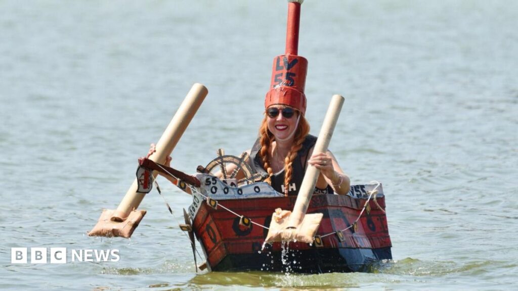 Cardboard boats and music: A weekend at Bristol Harbour Fest Graphic representing sunshine with blue sky behind