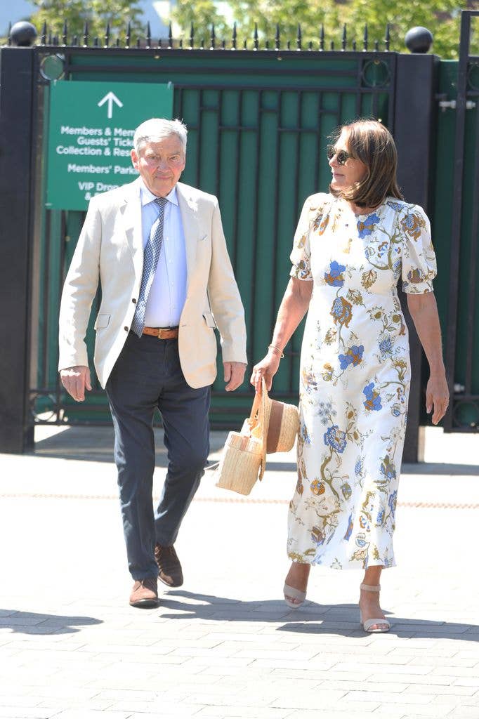 Michael and Carole Middleton during day nine of Wimbledon