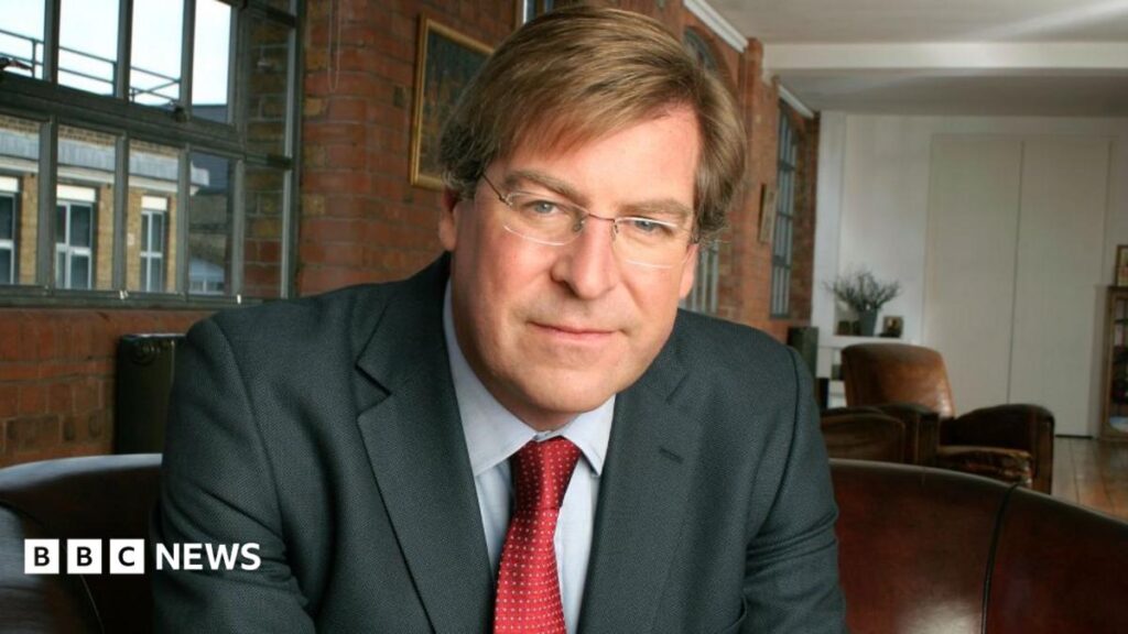 Edward Stourton: Broadcaster and journalist dies aged 68 Graphic representing sunshine with blue sky behind