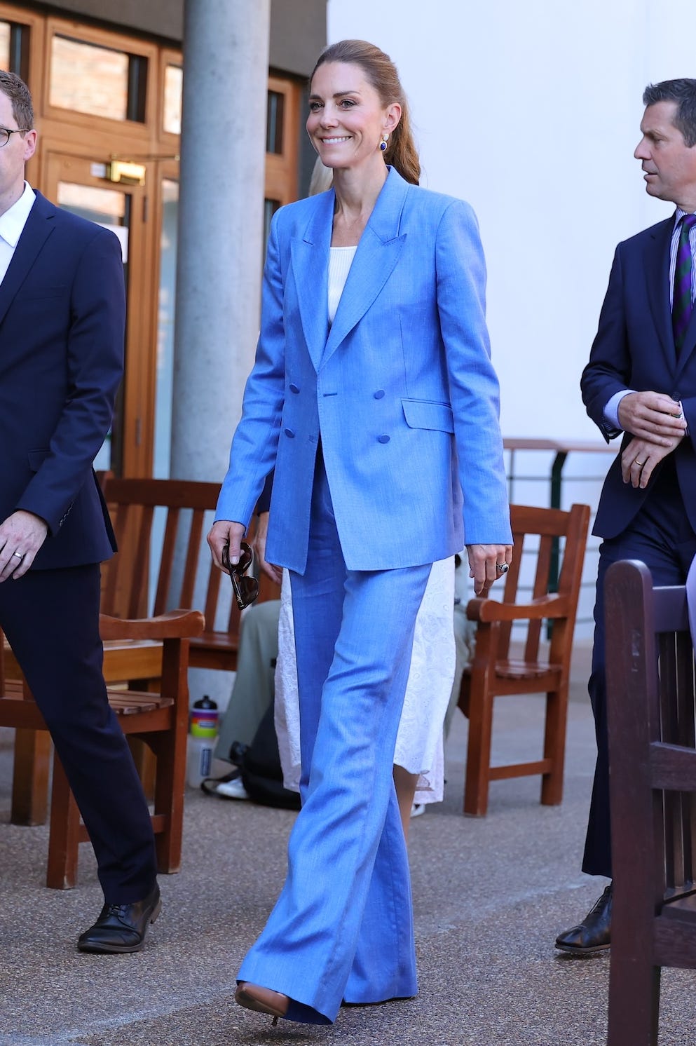 london, england july 2: hrh catherine middleton, princess of wales with tim henman on day four of the championships wimbledon 2026 at all england lawn tennis and croquet club on july 2, 2026 in london, england. (photo by shaun brooks camerasport via getty images)