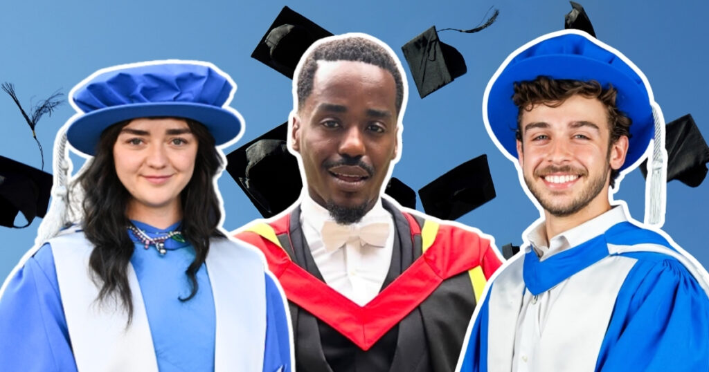 Celebrity graduates with honorary uni degrees in 2026