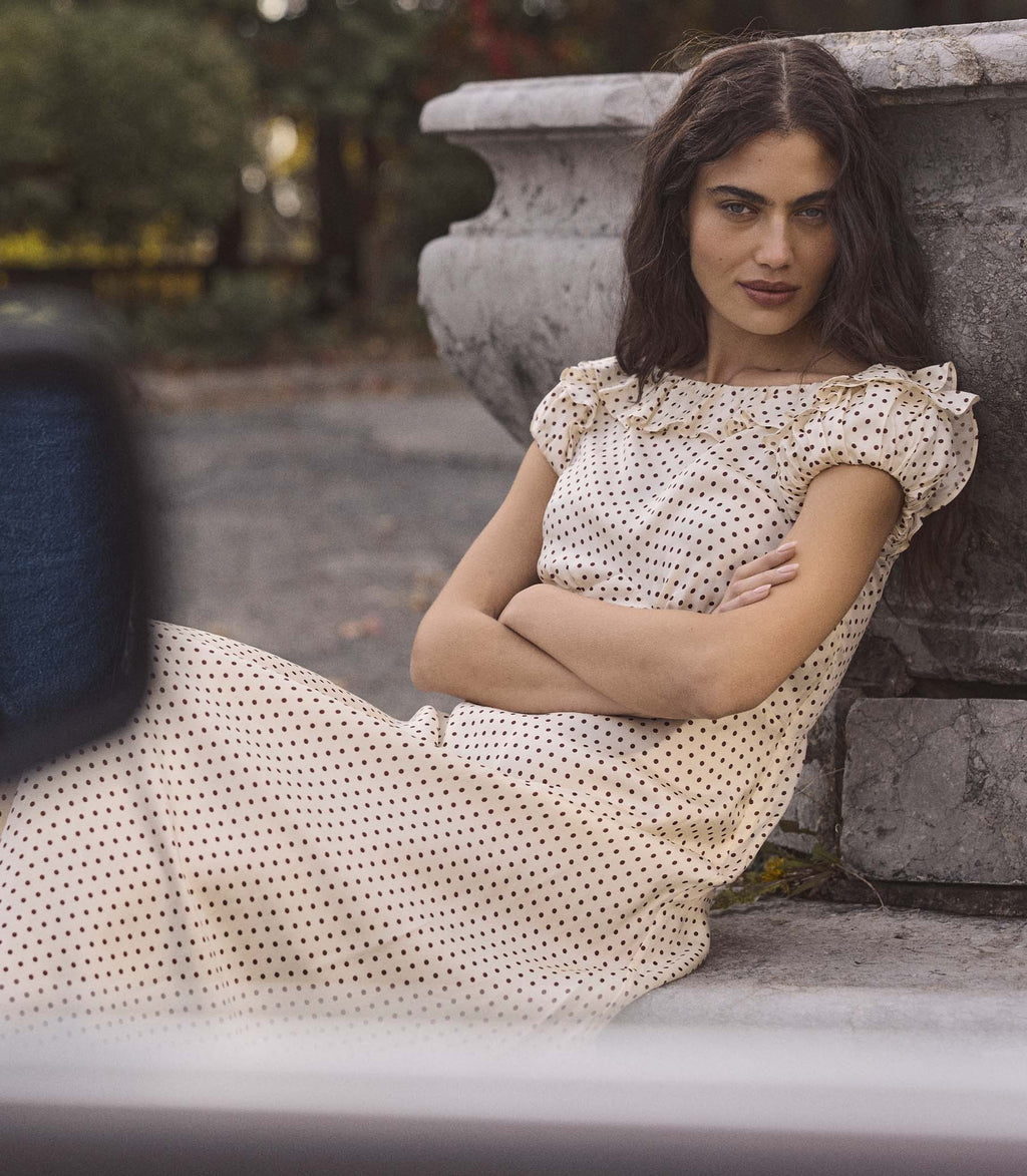 Emerence Dress -- Cr&Egrave;me Portia Dot