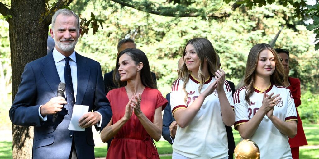 The Spanish Royal Family Welcomes World Cup Winning Team to Zarzuela Palace