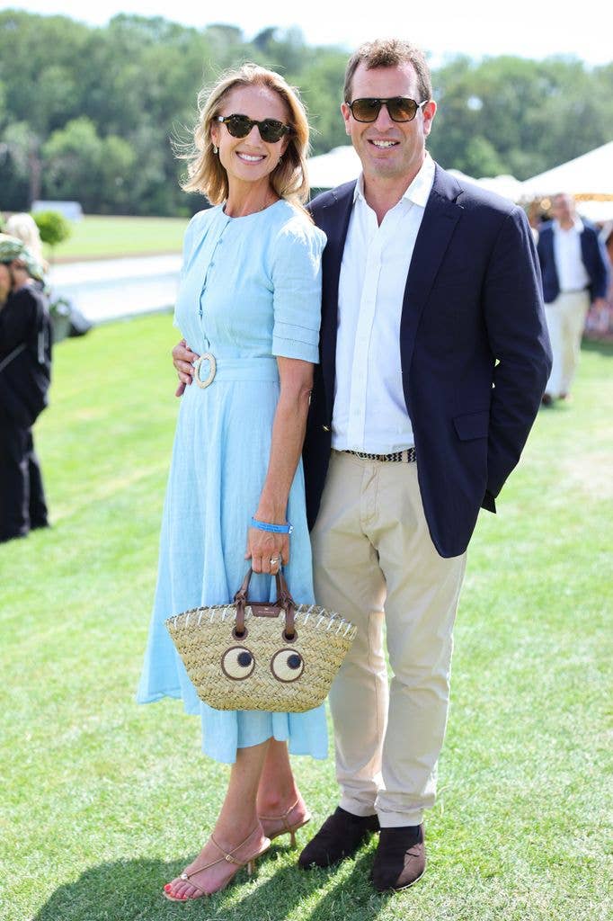 Harriet Sperling and Peter Phillips attend the DMMI Royal Charity Polo Cup 2026 on July 10, 2026 in Windsor, England. (Photo by Chris Jackson/Getty Images for DMMI Royal Charity Polo Cup)