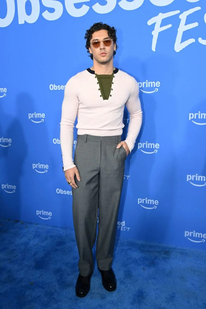 Belmont Cameli attends Prime Video's inaugural Obsessed Fest WOOYOUNGMI top with Shushu/Tong trousers
