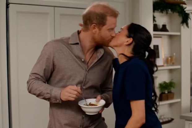 Meghan, the Duchess of Sussex, and Prince Harry, in the festive-themed episode of With Love, Meghan: Holiday Celebration, coming to Netflix on December 3, 2025.
