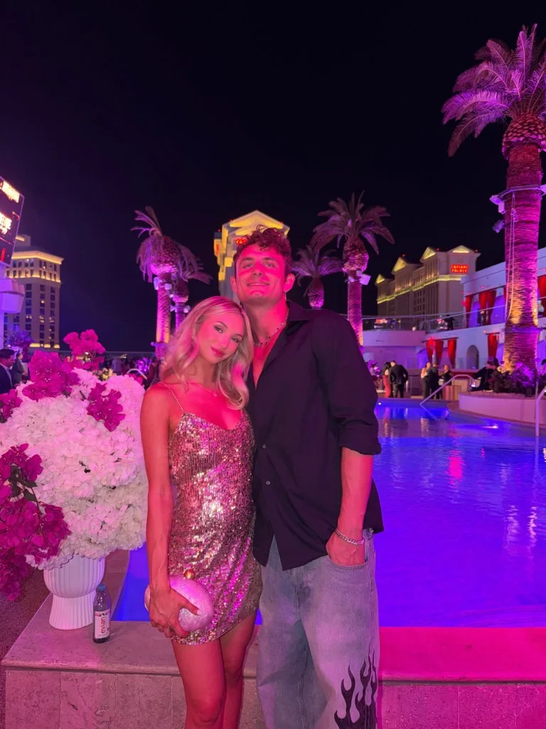 Kennedy recently revealed Meyers’ identity to the press about a month after reports first surfaced that he was expecting a baby with a mystery woman. The couple are seen together in June 2026. James Kennedy/Instagram