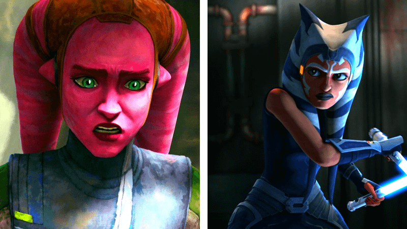Star Wars Padawans Devon Izara and Ahsoka Tano.