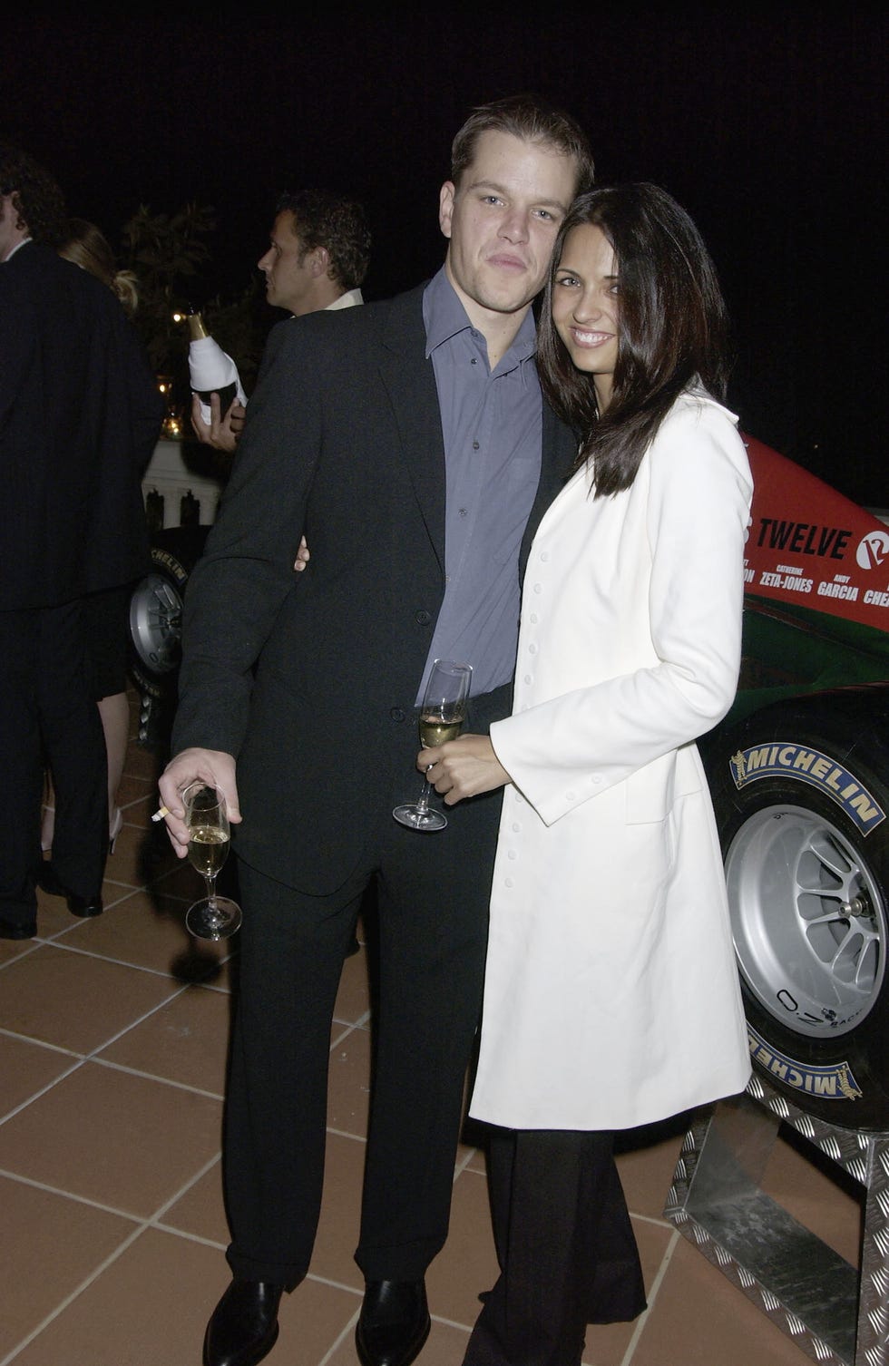Matt and Luciana Damon in May 2004.