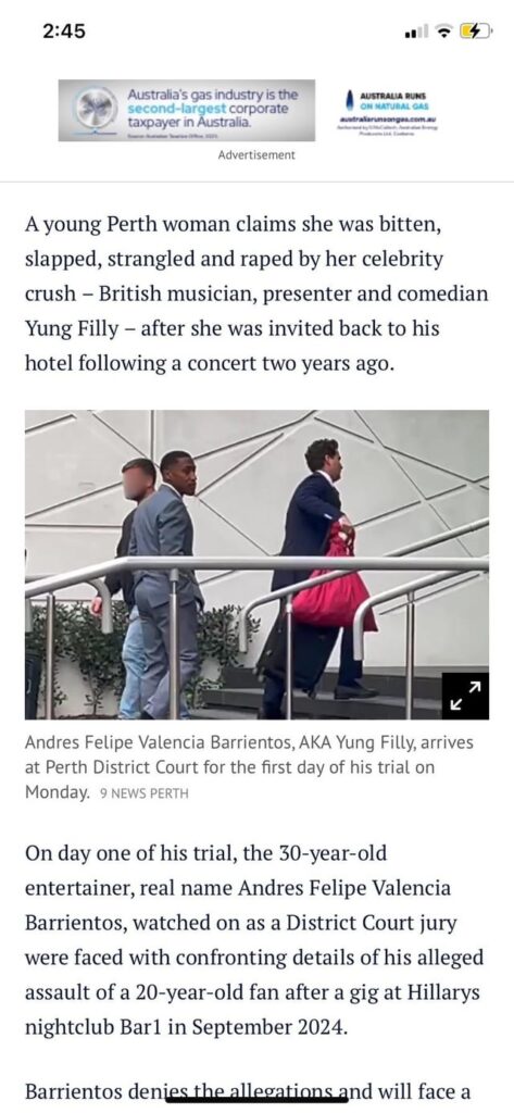 Yung filly case day 1 news article (disturbing)