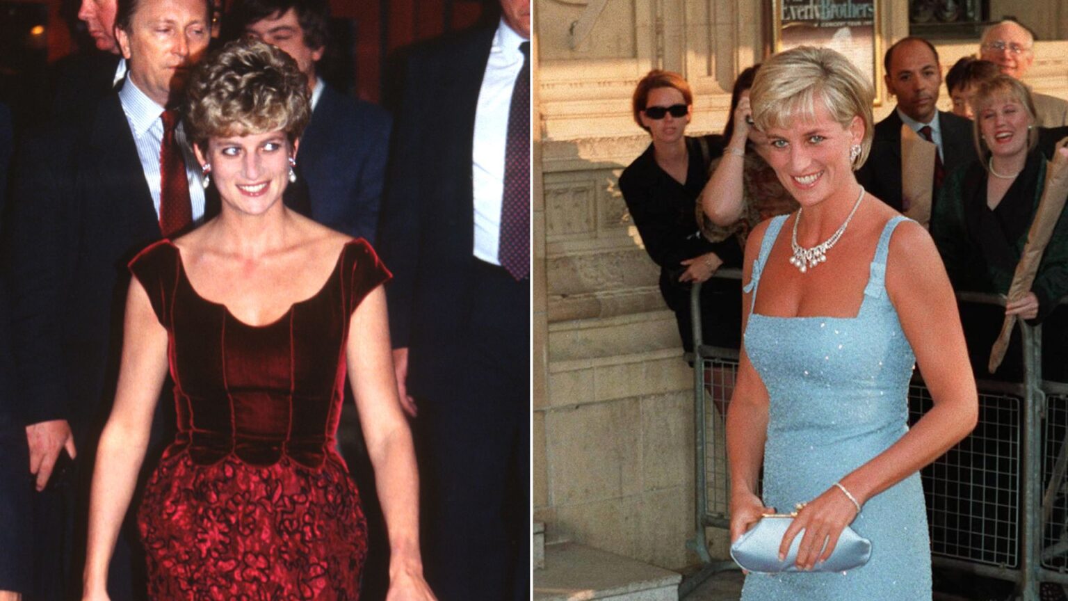 Princess Diana Was Inundated With “Smitten” Men Post-Divorce Princess Diana wears a shimmering blue mini dress and carries a matching blue silk clutch bag