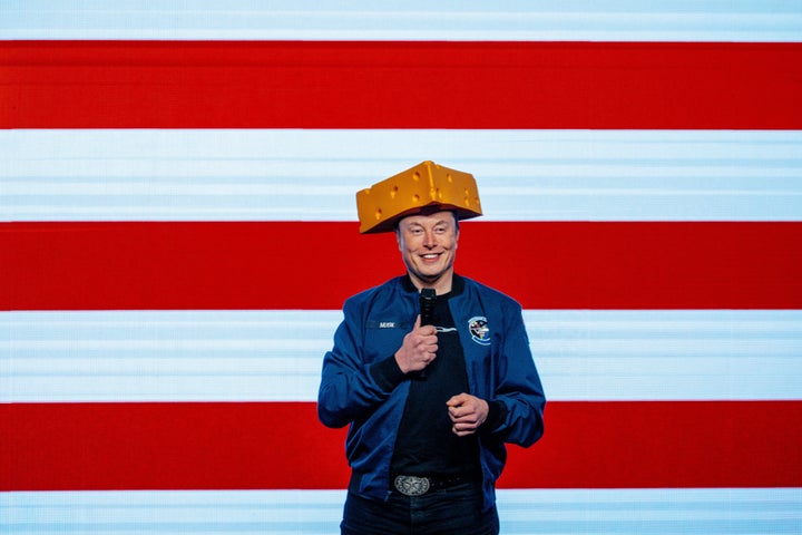 Elon Musk, utilizing his critical thinking skills by deciding that wearing a cheese hat to a speech in Green Bay, Wisconsin in March 2025 was a good idea.