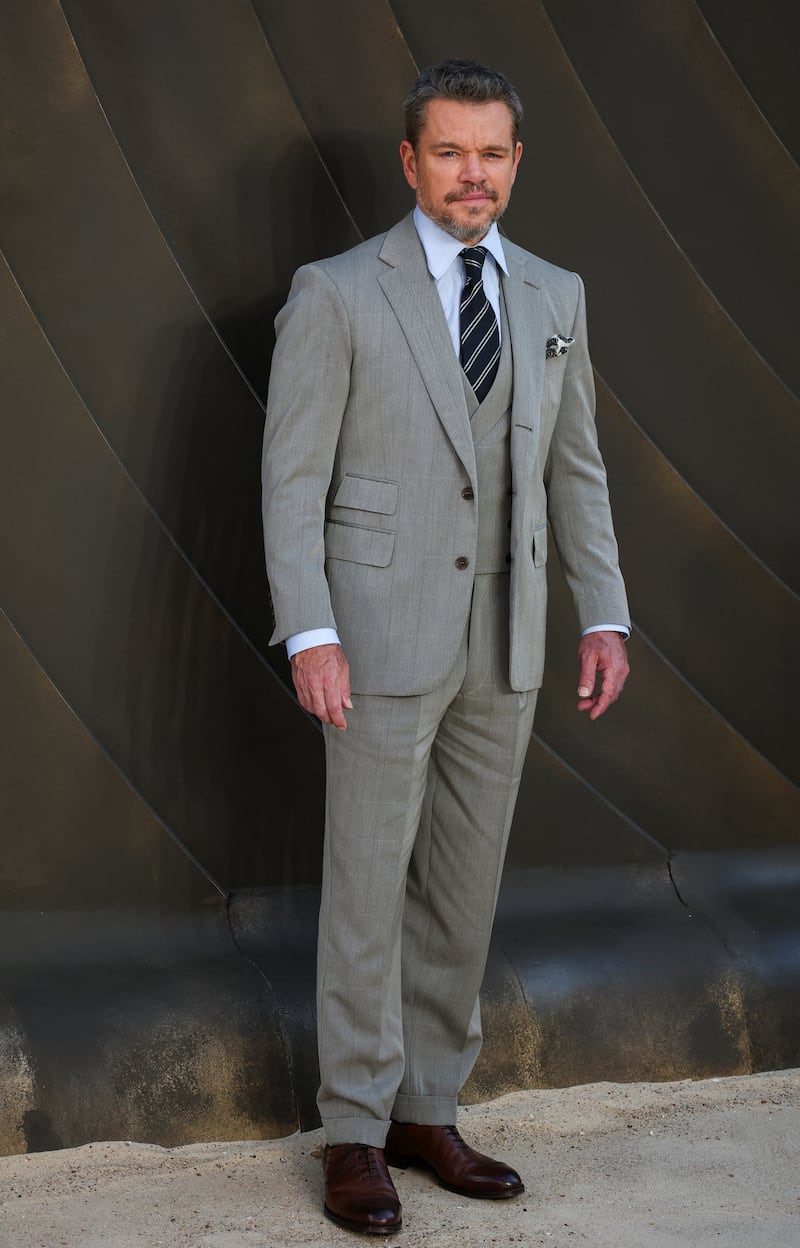 Matt Damon gave up his beard after filming. Pictured here at the “The Odyssey” world premiere in London, Britain, on July 6, 2026.