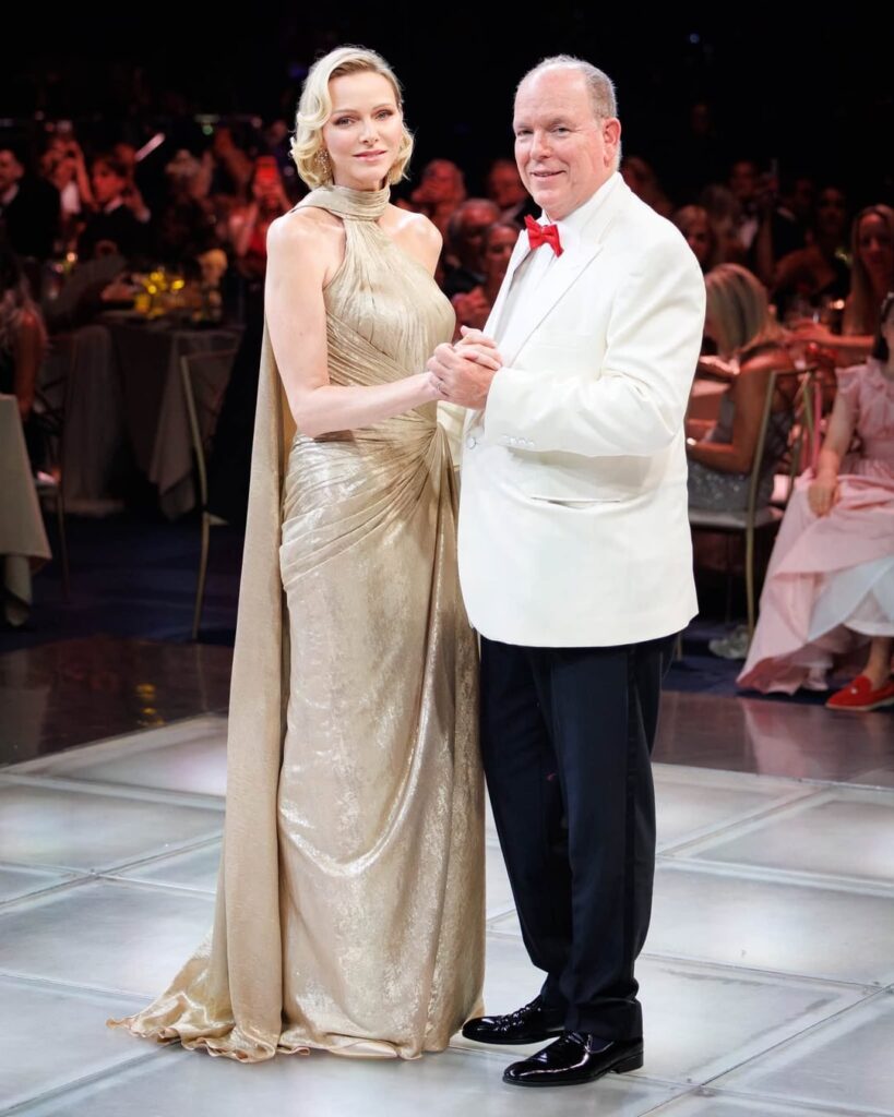 Prince Albert and Princess Charlene attended the 77th annual Monaco Red Cross Ball