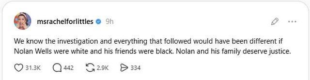 Ms Rachel on the Nolan Wells case..."The investigation would have been different if Nolan were white and his friends were Black"