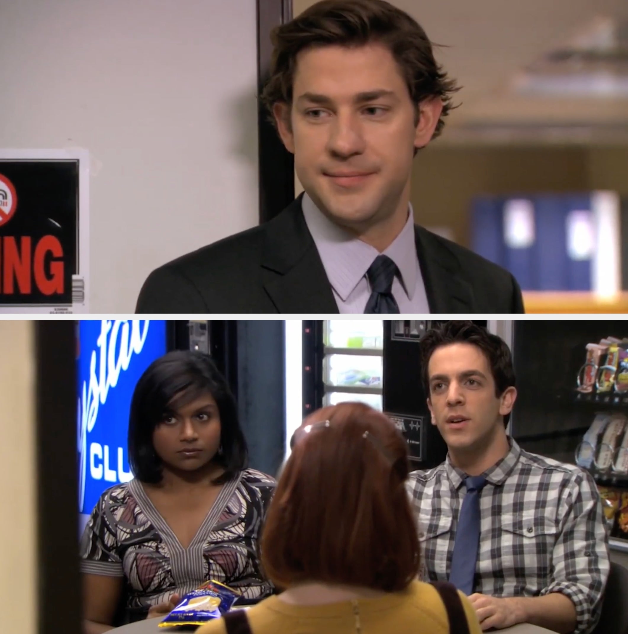 John Krasinski, B.J. Novak, and Mindy Kaling in "The Office"