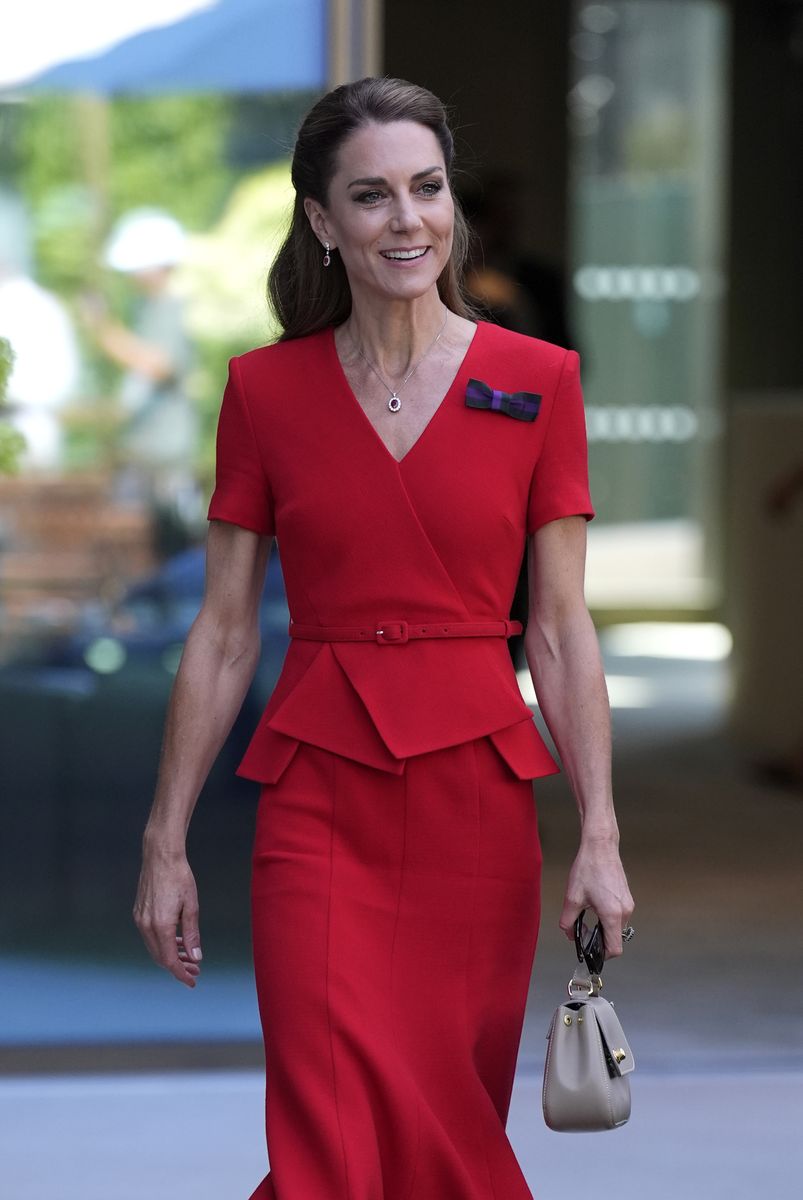 Kate Middleton captivates in bold Red Roland Mouret dress for her triumphant Wimbledon women's final appearance