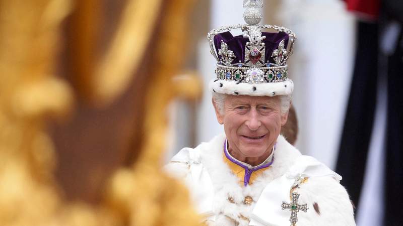 King Charles III attends his Coronation in 2023. By: MEGA