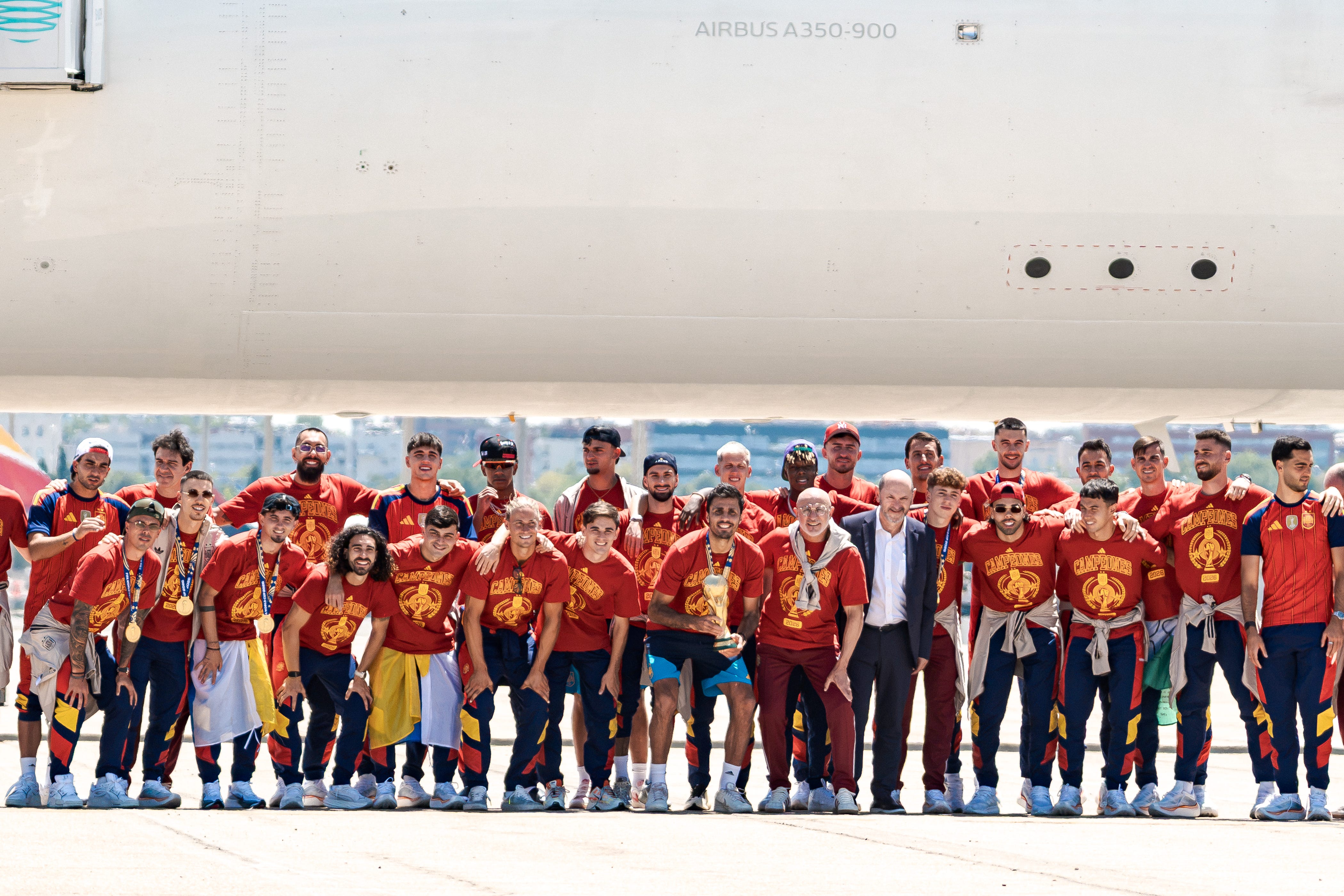 Spain return home with FIFA World Cup trophy