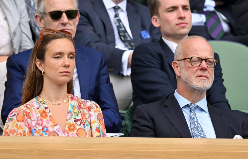 The Earl seen with his daughter Lady Marina Windsor at Wimbledon