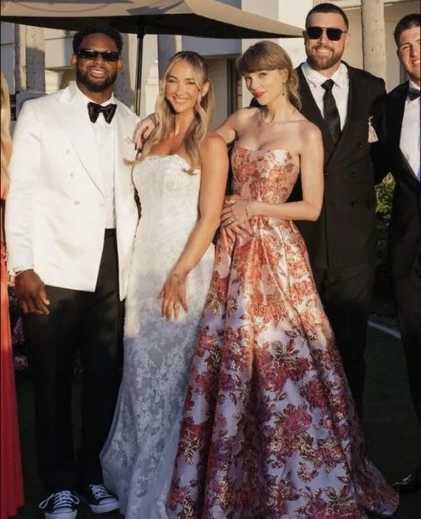 Taylor and Travis at his teammate JuJu Smith-Schuster and Laura Kruk’s wedding.