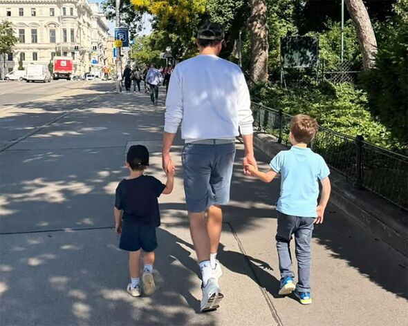 Jack Brooksbank with his sons
