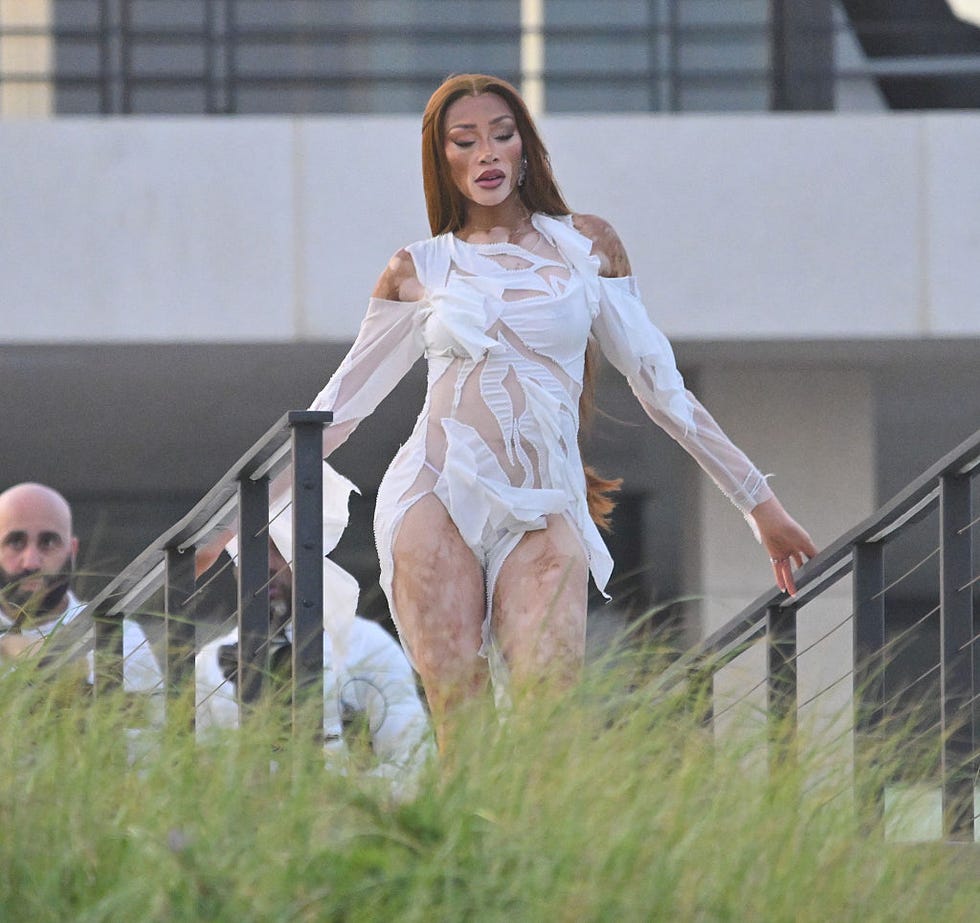 Celebrity Sightings In The Hamptons - July 01, 2026 bridgehampton, new york july 1 winnie harlow at michael rubins all white party on july 1, 2026 in bridgehampton, new york photo by adrian edwardsgc images