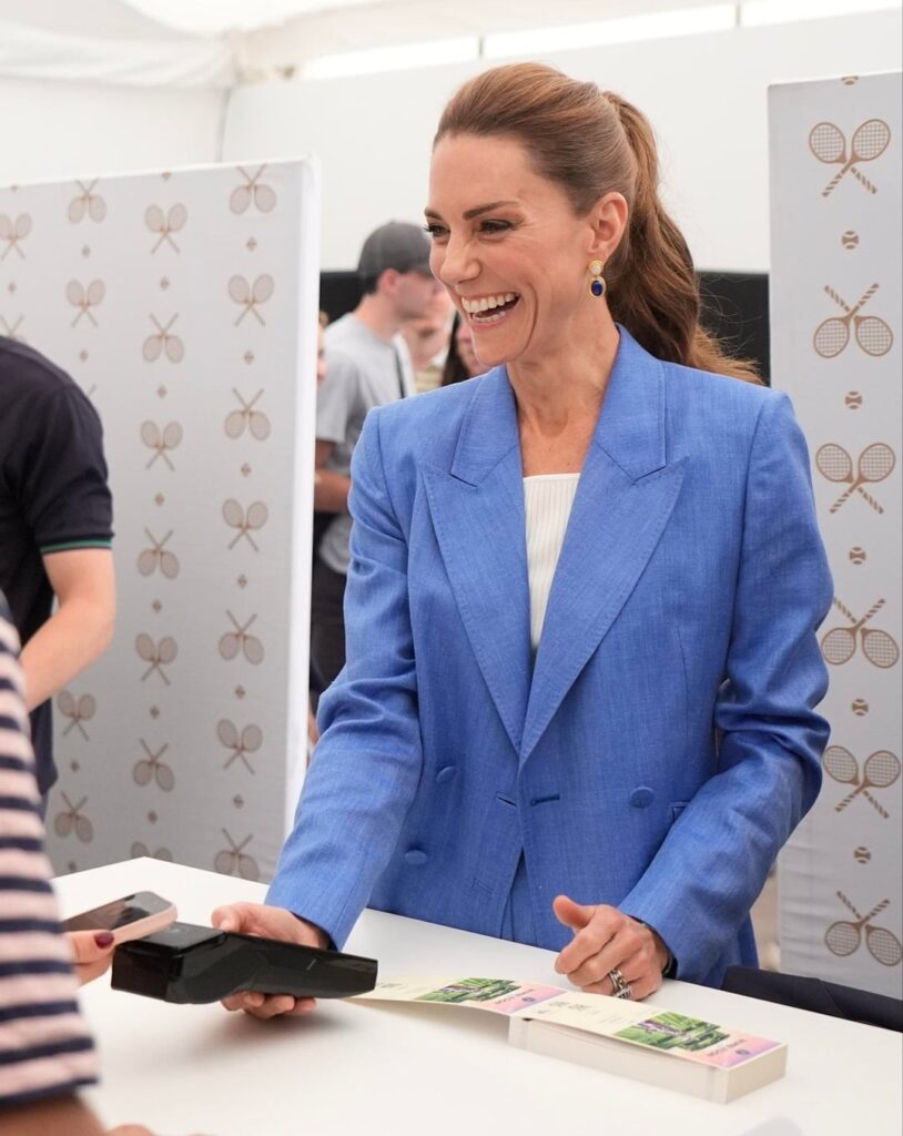 Kate is attending Wimbledon today and helped with tickets