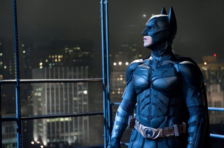 Film: The Dark Knight Rises (2012) starring Christian Bale as Batman. This image released by Warner Bros. shows Christian Bale as Batman in "The Dark Knight Rises." Some comic book historians are concerned that the chaotic mass shooting at a midnight screening of "The Dark Knight Rises" in suburban Denver will forever be associated with the legend of Batman. They are keen on disregarding any parallels between the massacre and the ever-evolving history of Batman, a flawed human superhero who has been rooted in reality since his pulpy inception in 1939. (AP Photo/Warner Bros., Ron Phillips)
