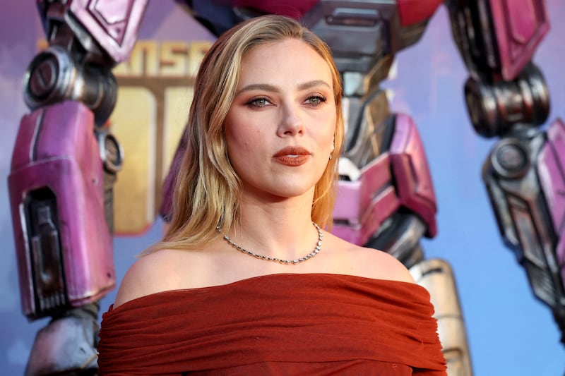 Scarlett Johansson attends the U.K. premiere of "Transformers One" at Leicester Square in London on September 19, 2024.