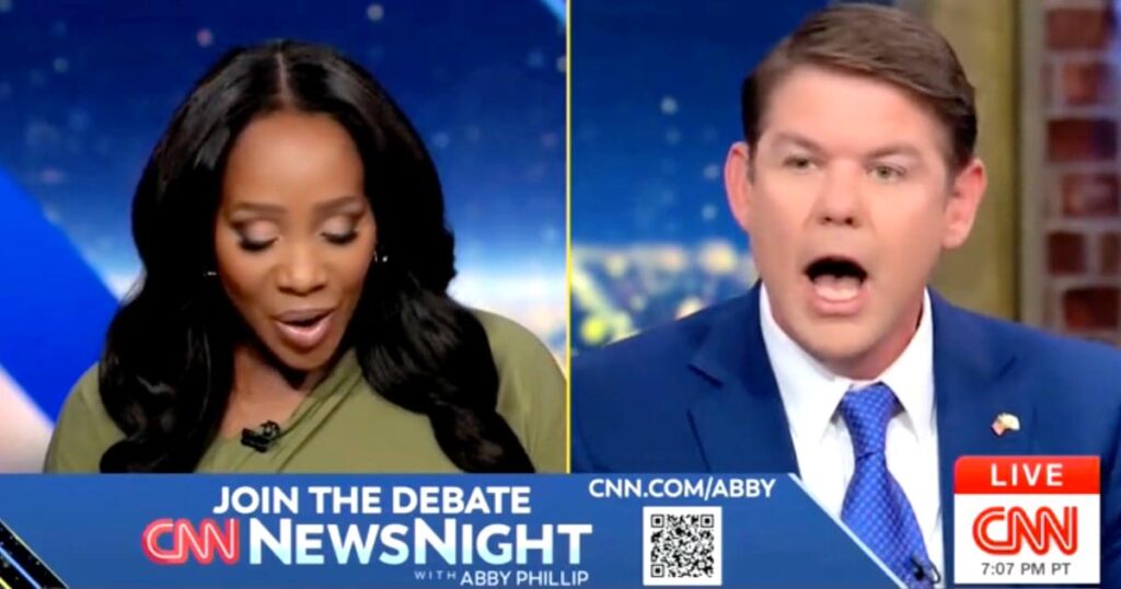 CNN Panel Laugh in Flailing MAGA Pundit’s Face | Members of a CNN panel laughed in the face of MAGA political commentator Ben Ferguson after he desperately tried to defend Donald Trump’s mammoth cash grab while in office. CNN Panel Laugh in Flailing MAGA Pundit’s Face | Members of a CNN panel laughed in the face of MAGA political commentator Ben Ferguson after he desperately tried to defend Donald Trump’s mammoth cash grab while in office.
